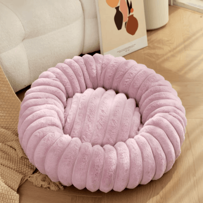 Donut Dog Bed – Calming Plush Round Washable Pet Sofa with Orthopedic Joint Support
