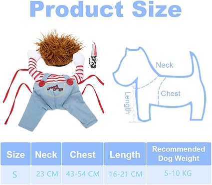 Dog Halloween Costume – Funny Pet Cosplay Outfit with Wig – Party & Holiday Dress Up for Dogs