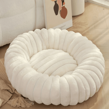 Donut Dog Bed – Calming Plush Round Washable Pet Sofa with Orthopedic Joint Support
