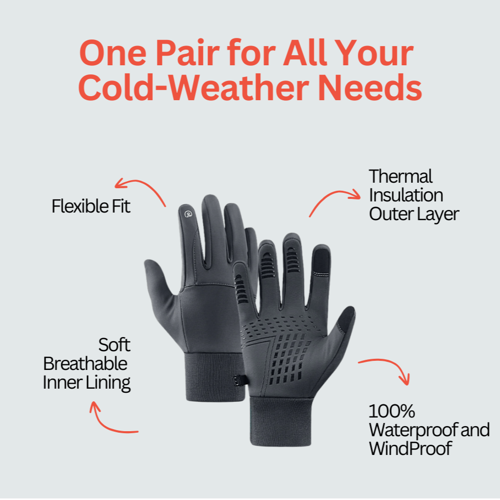 Thermal Gloves Pro – Unisex Waterproof Touchscreen Winter Gloves