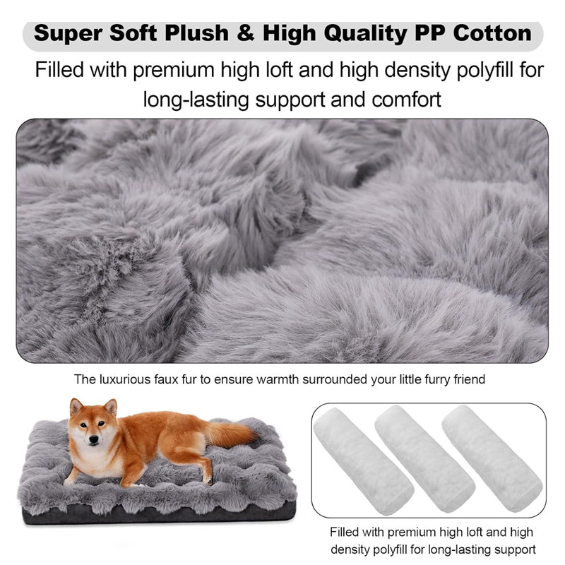 Orthopedic Dog Bed – Luxury Plush Washable Sofa Bed with Non-Slip Waterproof Base