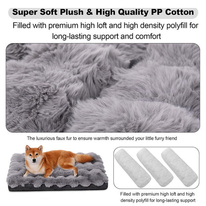Orthopedic Dog Bed – Luxury Plush Washable Sofa Bed with Non-Slip Waterproof Base