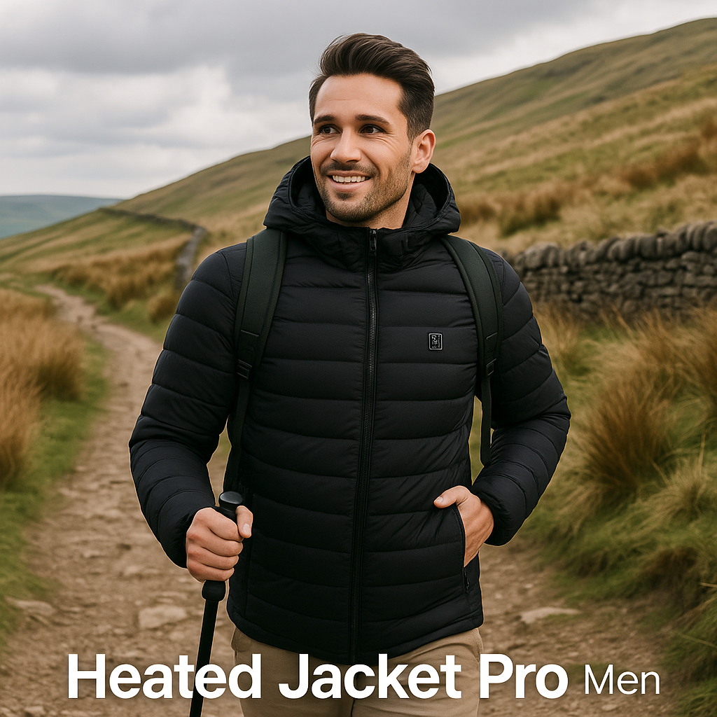 Heated Jacket Pro for Men – 12 Zones, 3 Heat Levels, 10h Battery