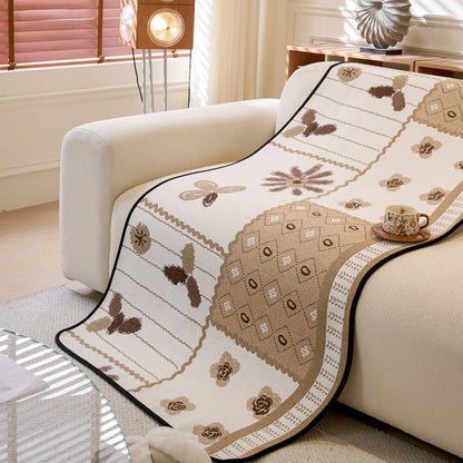 Scratch Resistant Couch Cover – Chenille Washable Non-Slip Sofa Protector, Pastoral Style Design