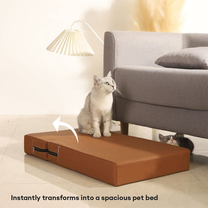 Dog Stairs for Bed & Sofa – Waterproof Washable PU Leather Modular Multi-Level Pet Steps