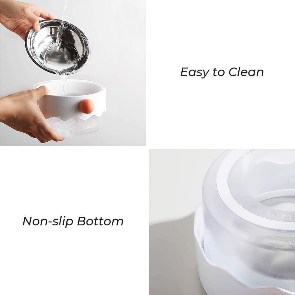 Removable Double-Layer Dog Bowl – Stainless, Non-Slip