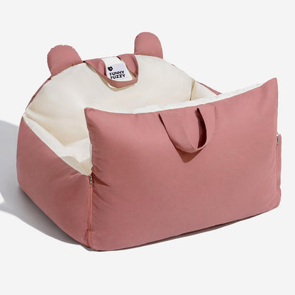 Bear Ears Dog Car Seat Bed – Safe, Cozy, Washable Pet Travel Seat for Small & Medium Dogs