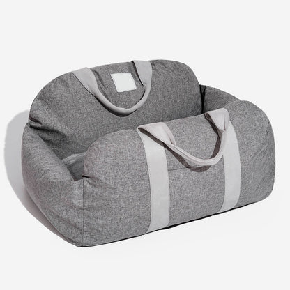 Dog Car Seat Bed – First Class Booster with Safety Belt, Washable Cushion & Travel Carrier