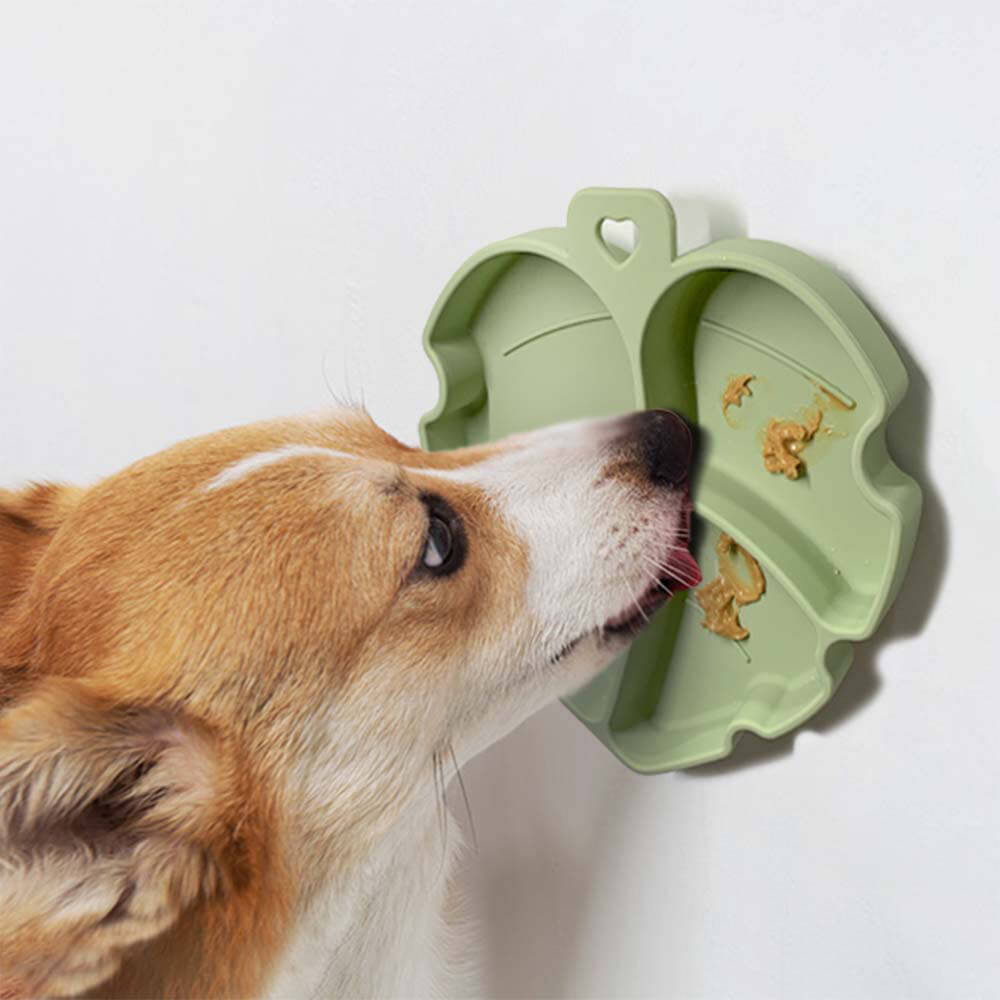 Leaf Suction Pet Bowl – Non-Slip Silicone, 3 Compartments
