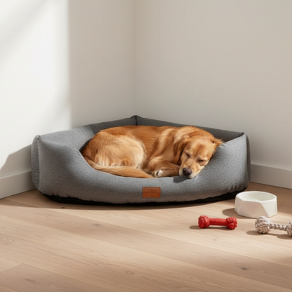 Triangular Corner Dog Bed – Space-Saving,