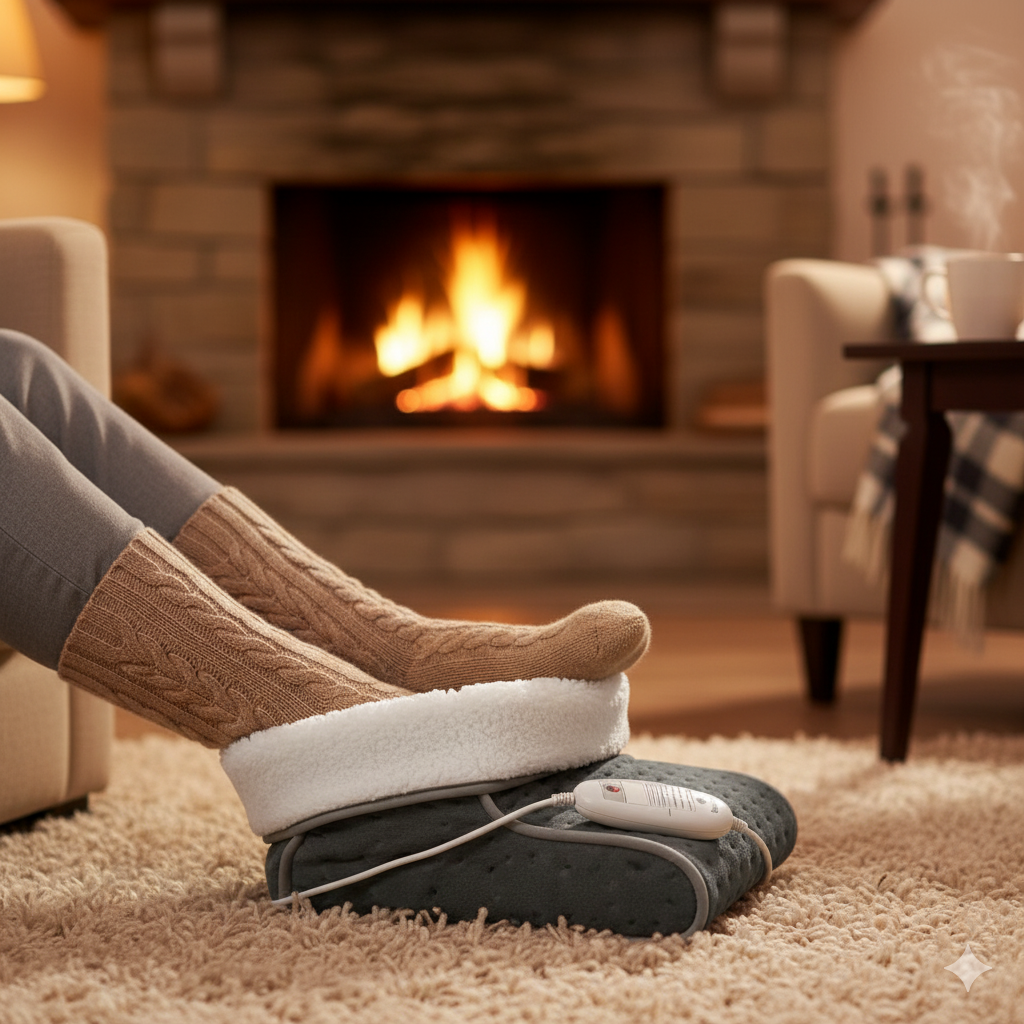 Beurer FW20 Electric Foot Warmer – Grey | 3 Heat Settings, Rapid Heat-Up, Teddy Fleece Lining