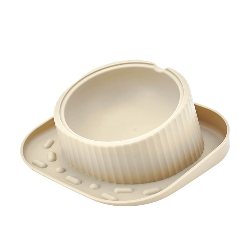 15° Tilted Dog Bowl – Spill-Proof, Non-Slip, Stainless Insert