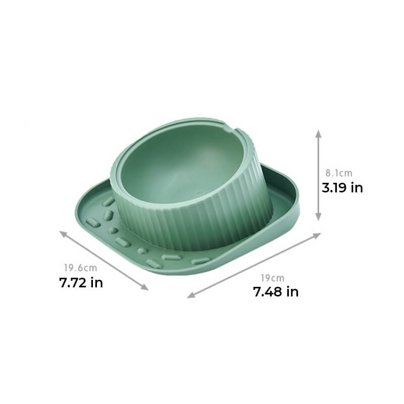 15° Tilted Dog Bowl – Spill-Proof, Non-Slip, Stainless Insert