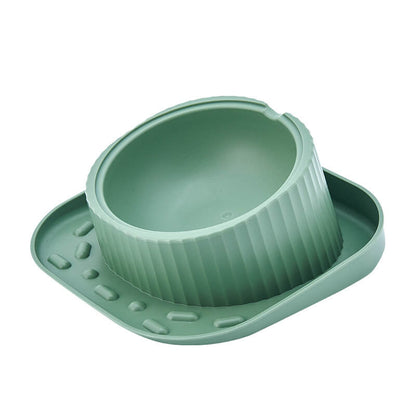 15° Tilted Dog Bowl – Spill-Proof, Non-Slip, Stainless Insert
