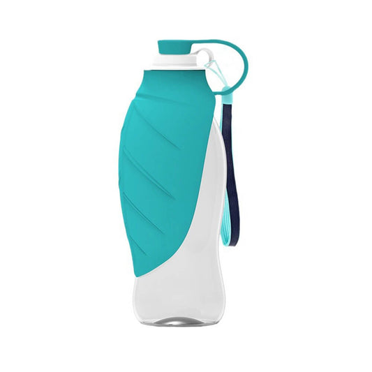 Leaf-Shaped Dog Water Bottle – Foldable, Leak-Proof