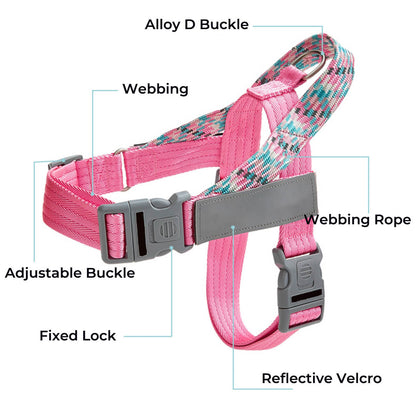 No-Pull Reflective Large Dog Harness – Heavy-Duty, Adjustable