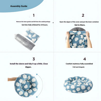 Calming Dog Bed – Anti-Anxiety Plush Washable Nest with Orthopedic Support for Small to XL Dogs