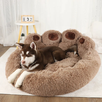 Large Plush Dog Bed – Comfortable Washable Sofa-Style Bed for Small, Medium & Large Dogs