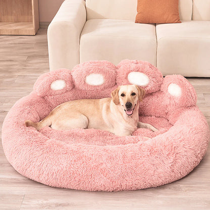 Large Plush Dog Bed – Comfortable Washable Sofa-Style Bed for Small, Medium & Large Dogs