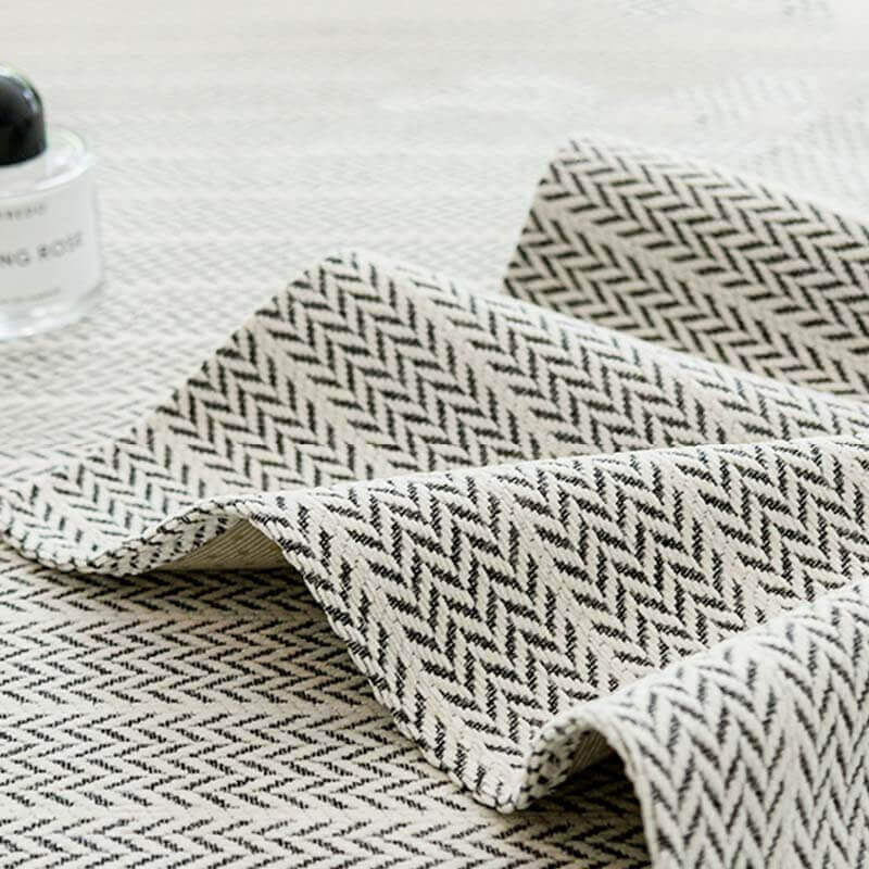 Chenille Sofa Cover – Scratch-Resistant Solid Color Herringbone Washable Pet Couch Protector