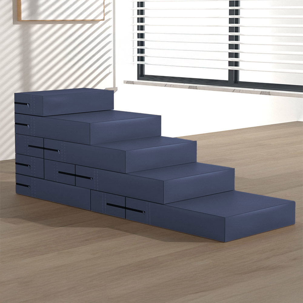 Dog Stairs for Bed & Sofa – Waterproof Washable PU Leather Modular Multi-Level Pet Steps
