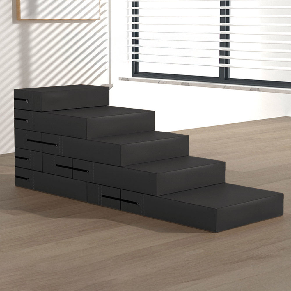 Dog Stairs for Bed & Sofa – Waterproof Washable PU Leather Modular Multi-Level Pet Steps