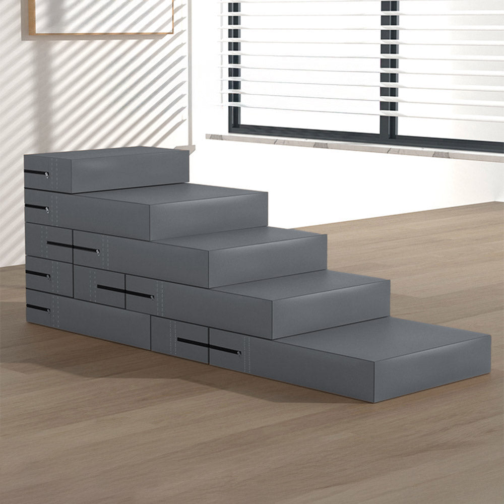 Dog Stairs for Bed & Sofa – Waterproof Washable PU Leather Modular Multi-Level Pet Steps