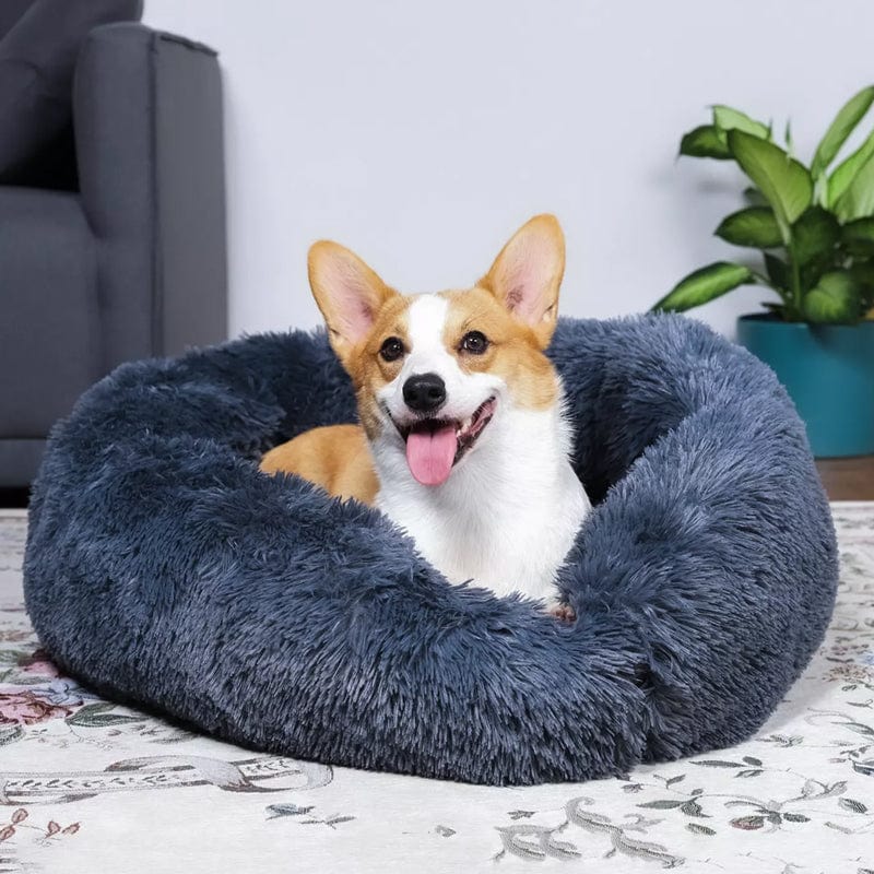 Calming Dog Bed – SnuggleNest Anti - Anxiety Plush Washable Cushion for Pets - mafooouk