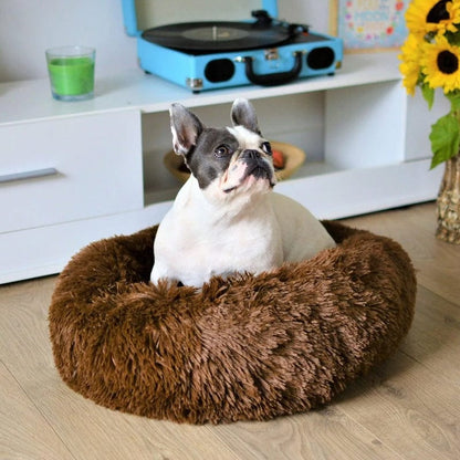 Calming Dog Bed – SnuggleNest Anti - Anxiety Plush Washable Cushion for Pets - mafooouk
