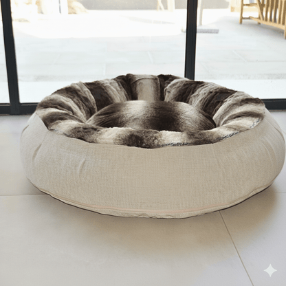 Donut Dog Bed – Calming Orthopedic Washable Luxury Nest for Medium to XL Dogs - mafooouk