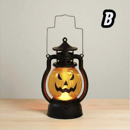 Halloween Lantern Set – Pumpkin & Skull LED Lamps, Haunted House Party Décor, Spooky Halloween Lights