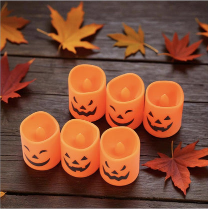 Halloween Skull Candle Lantern – LED Flameless Candle Holder, Pumpkin Ghost Light, Haunted House Halloween Decoration