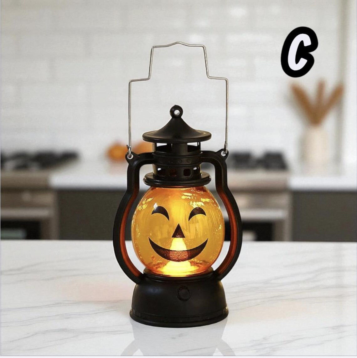 Halloween Lantern Set – Pumpkin & Skull LED Lamps, Haunted House Party Décor, Spooky Halloween Lights