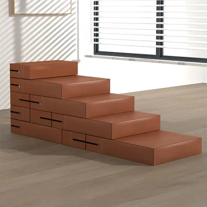 Dog Stairs for Bed & Sofa – Waterproof Washable PU Leather Modular Multi-Level Pet Steps