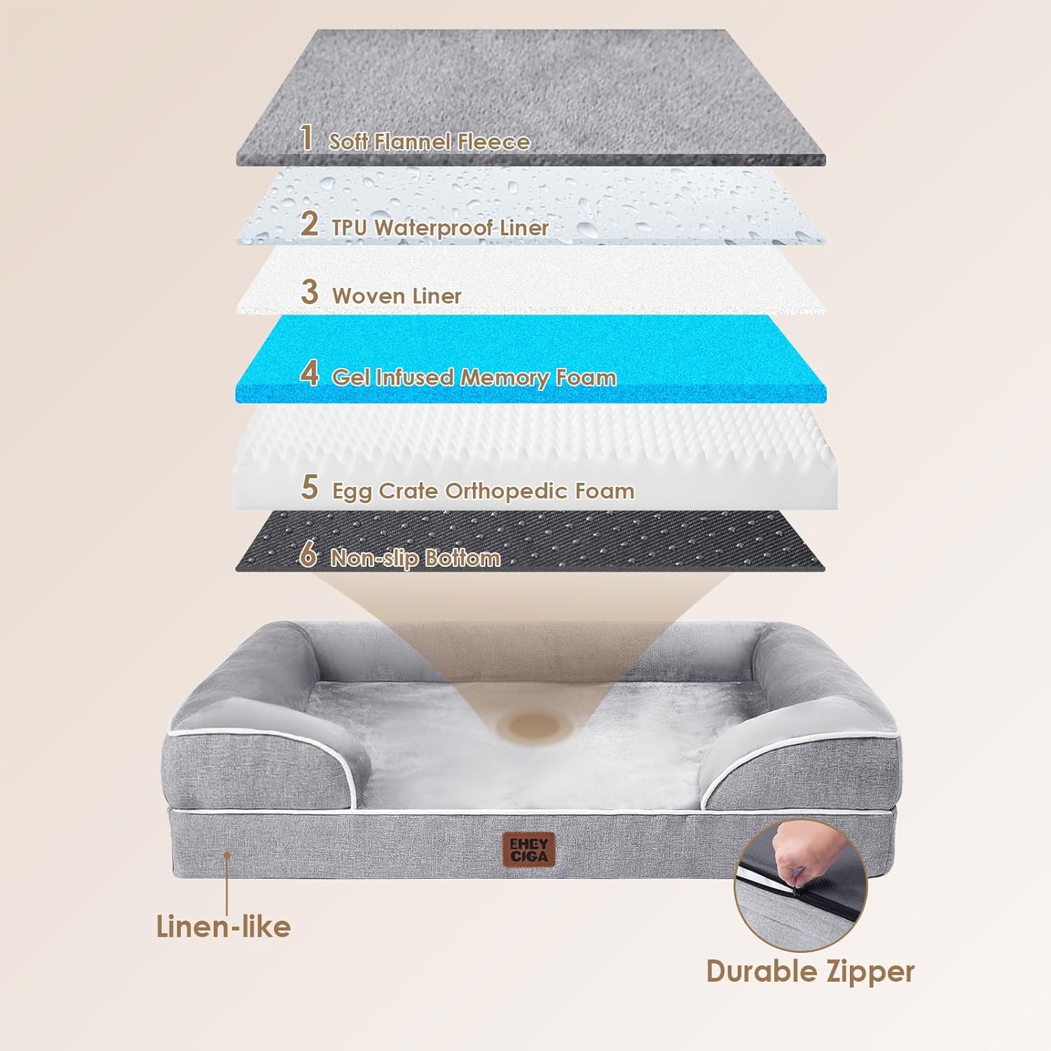 Orthopedic Large Dog Bed Sofa - mafooouk