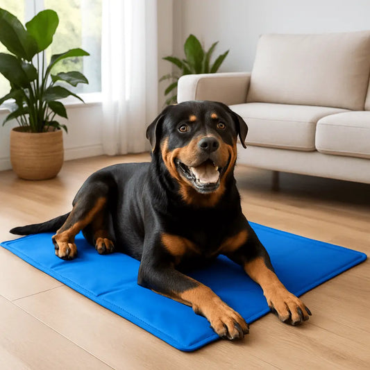 Self - Cooling Gel Pet Mat 60 × 44 cm – Waterproof, Foldable Blue (M) - mafooouk