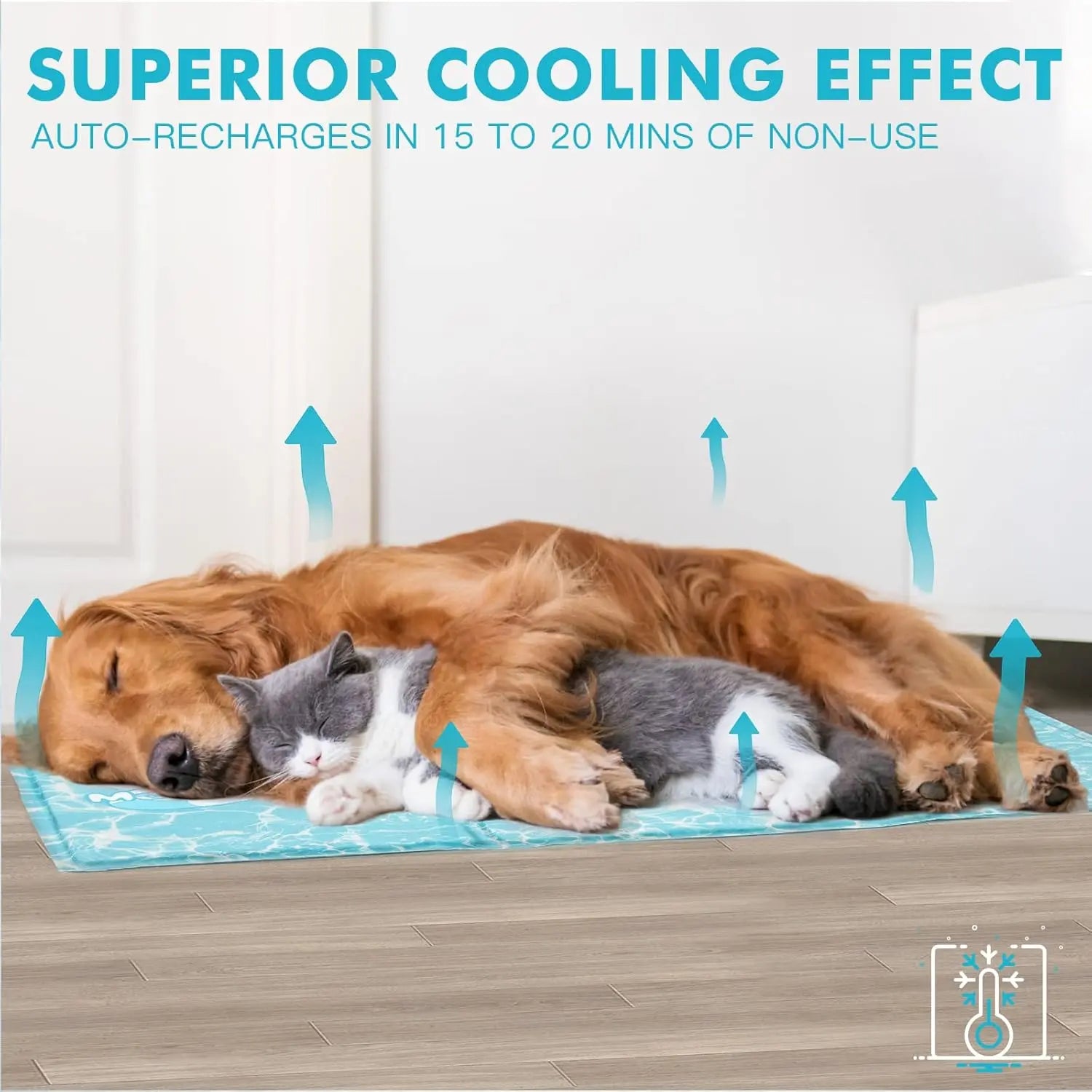Self - Cooling Gel Pet Mat 65 × 50 cm – Non - Toxic, Scratch - Resistant (M) - mafooouk
