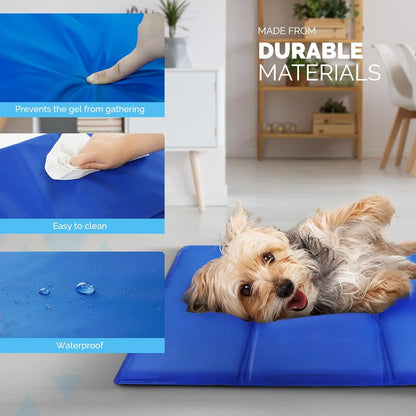 Self - Cooling Gel Pet Mat 90 × 50 cm – Waterproof Pineapple Print (L) - mafooouk